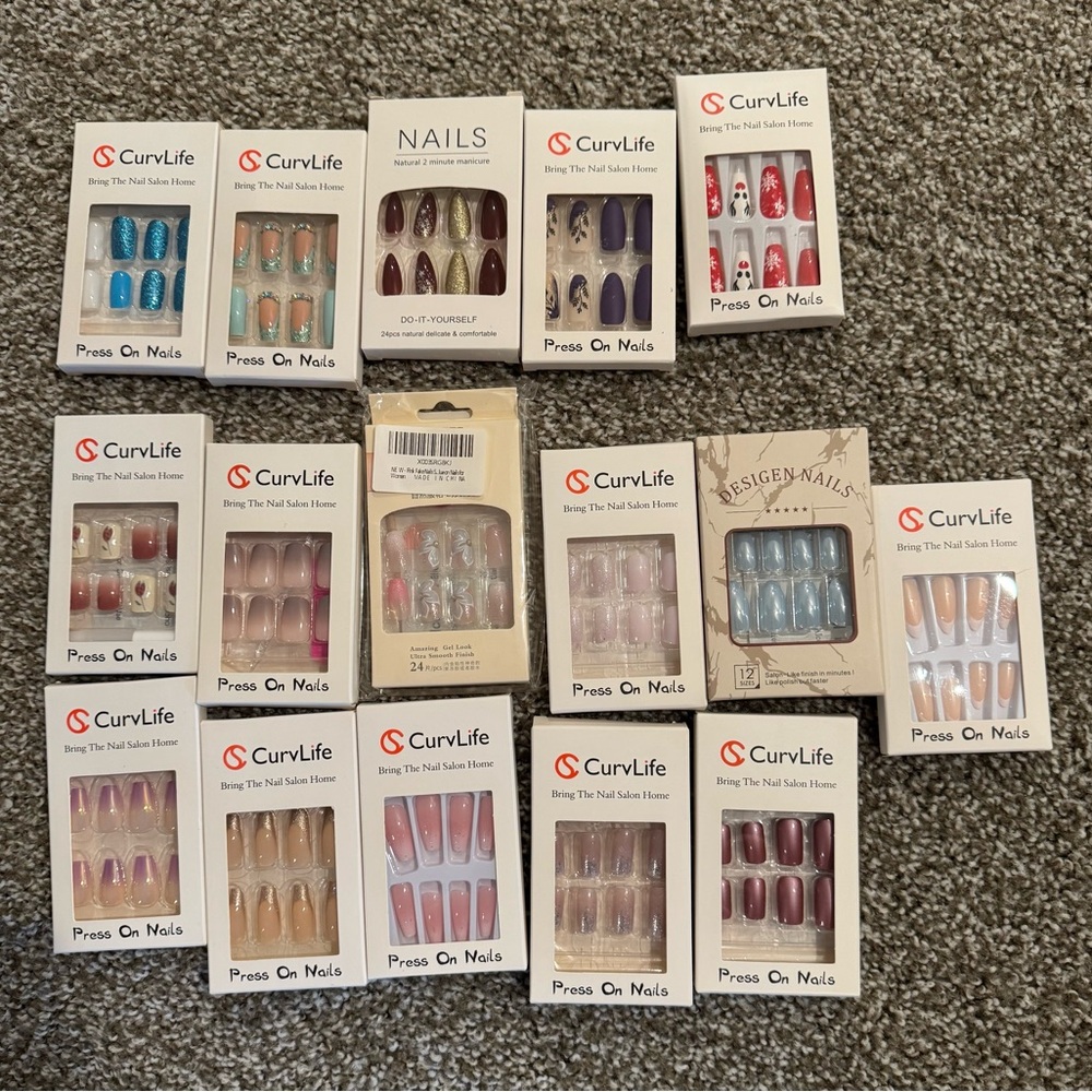 CurvLife Press On Nails Collection - Assorted Colors